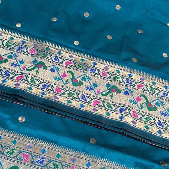 Paithani silk saree | Wedding saree | Party saree | - Picture 8 of 12